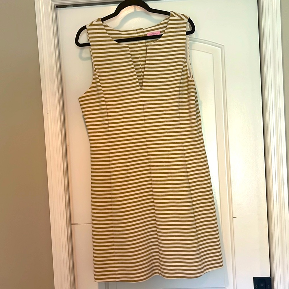 Lilly Pulitzer gold and cream dress size XL